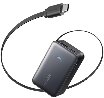 Baterie Externa Anker Nano, 10000mAh, 45W, QC + PD, 1 x USB-A - 1 x USB-C, Neagra A1638H11