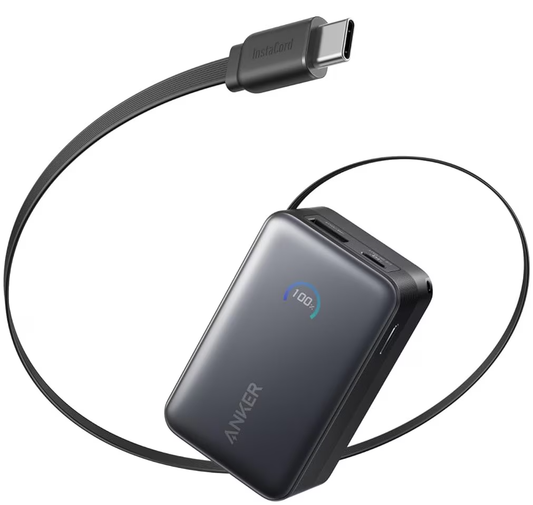 Baterie Externa Anker Nano, 10000mAh, 45W, QC + PD, 1 x USB-A - 1 x USB-C, Neagra A1638H11