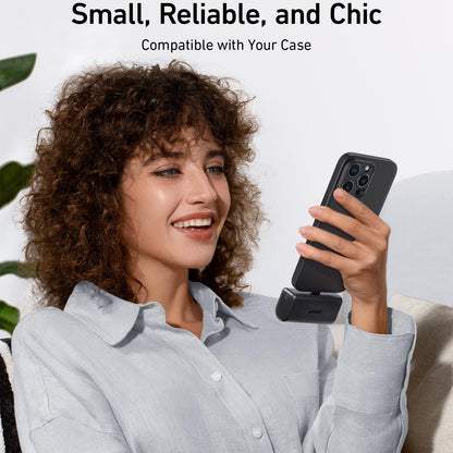 Baterie Externa Anker Nano, 5000mAh, 22.5W, PD, 2 x USB-C, Neagra A1653H11