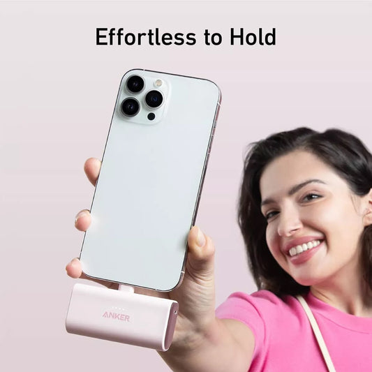 Baterie Externa Anker Nano, 5000mAh, 12W, 1 x Lightning, Alba A1645G21