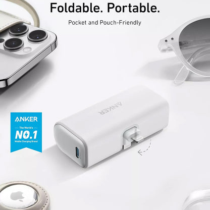 Baterie Externa Anker Nano, 5000mAh, 12W, 1 x Lightning, Alba A1645G21