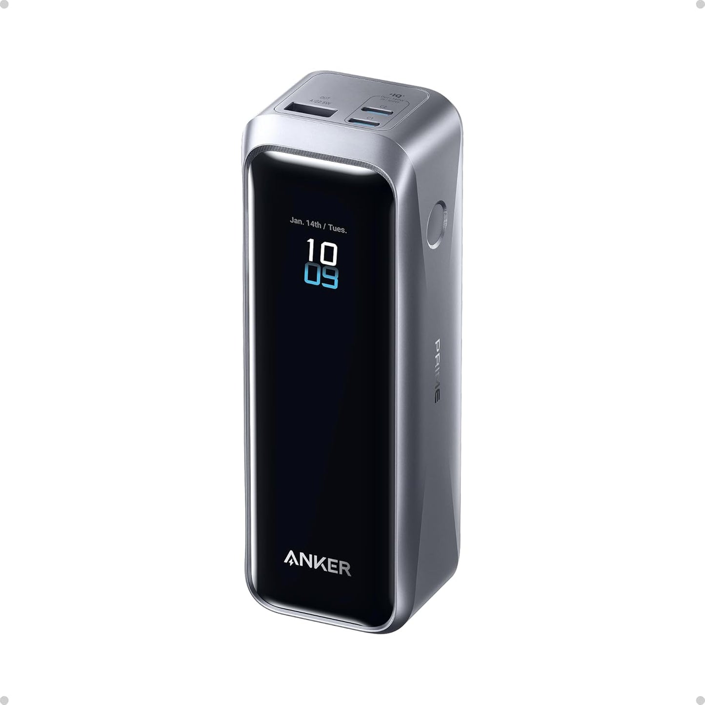 Baterie Externa Anker Prime, 20100mAh, 220W, QC + PD, 1 x USB-A - 2 x USB-C, Neagra A110BH11