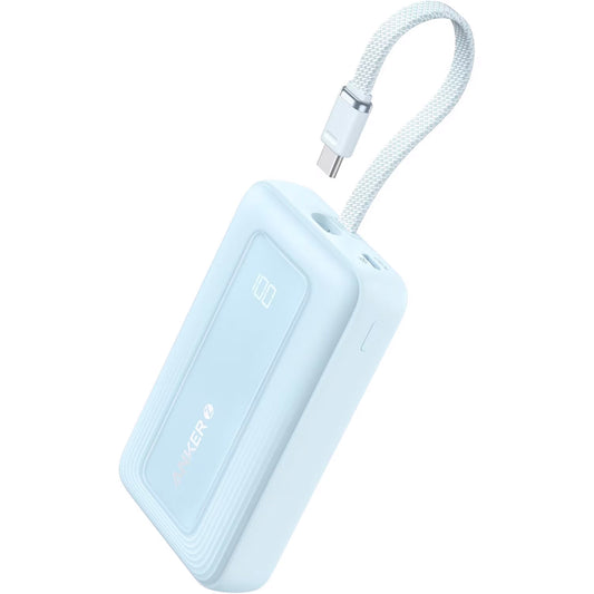 Baterie Externa Anker Zolo, 10000mAh, 30W, QC + PD, 1 x USB-A - 2 x USB-C, Albastra A1688031
