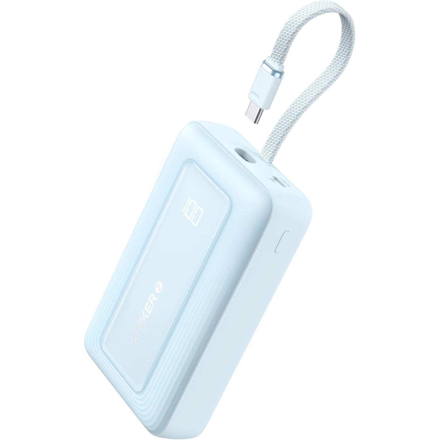 Baterie Externa Anker Zolo, 20000mAh, 30W, QC + PD, 1 x USB-A - 2 x USB-C, Albastra A1689031