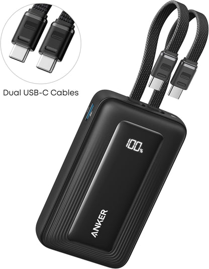 Baterie Externa Anker Zolo, 10000mAh, 35W, QC + PD, 1 x USB-A - 2 x USB-C, Neagra A1680H12