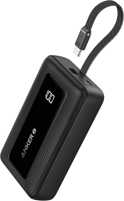 Baterie Externa Anker Zolo, 20000mAh, 30W, QC + PD, 1 x USB-A - 2 x USB-C, Neagra A1689011