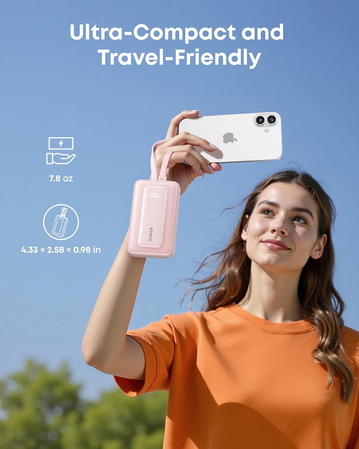 Baterie Externa Anker Zolo, 10000mAh, 35W, QC + PD, 1 x USB-A - 2 x USB-C, Neagra A1680H12