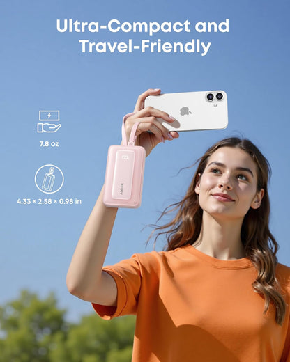 Baterie Externa Anker Zolo, 10000mAh, 35W, QC + PD, 1 x USB-A - 2 x USB-C, Neagra A1680H12