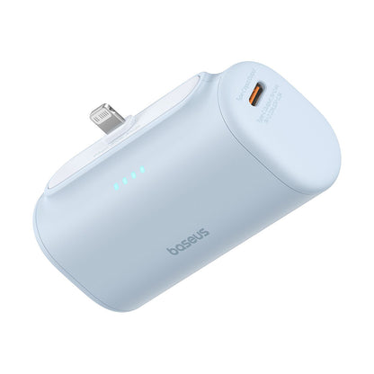Baterie Externa Baseus Compact, 5000mAh, 20W, PD, 1 x Lightning - 1 x USB-C, Albastra P10068307313-00