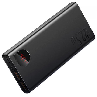 Baterie Externa Baseus Adaman, 20000mAh, 22.5W, QC + PD, 1 x USB-C - 2 x USB-A, Neagra PPAD070101