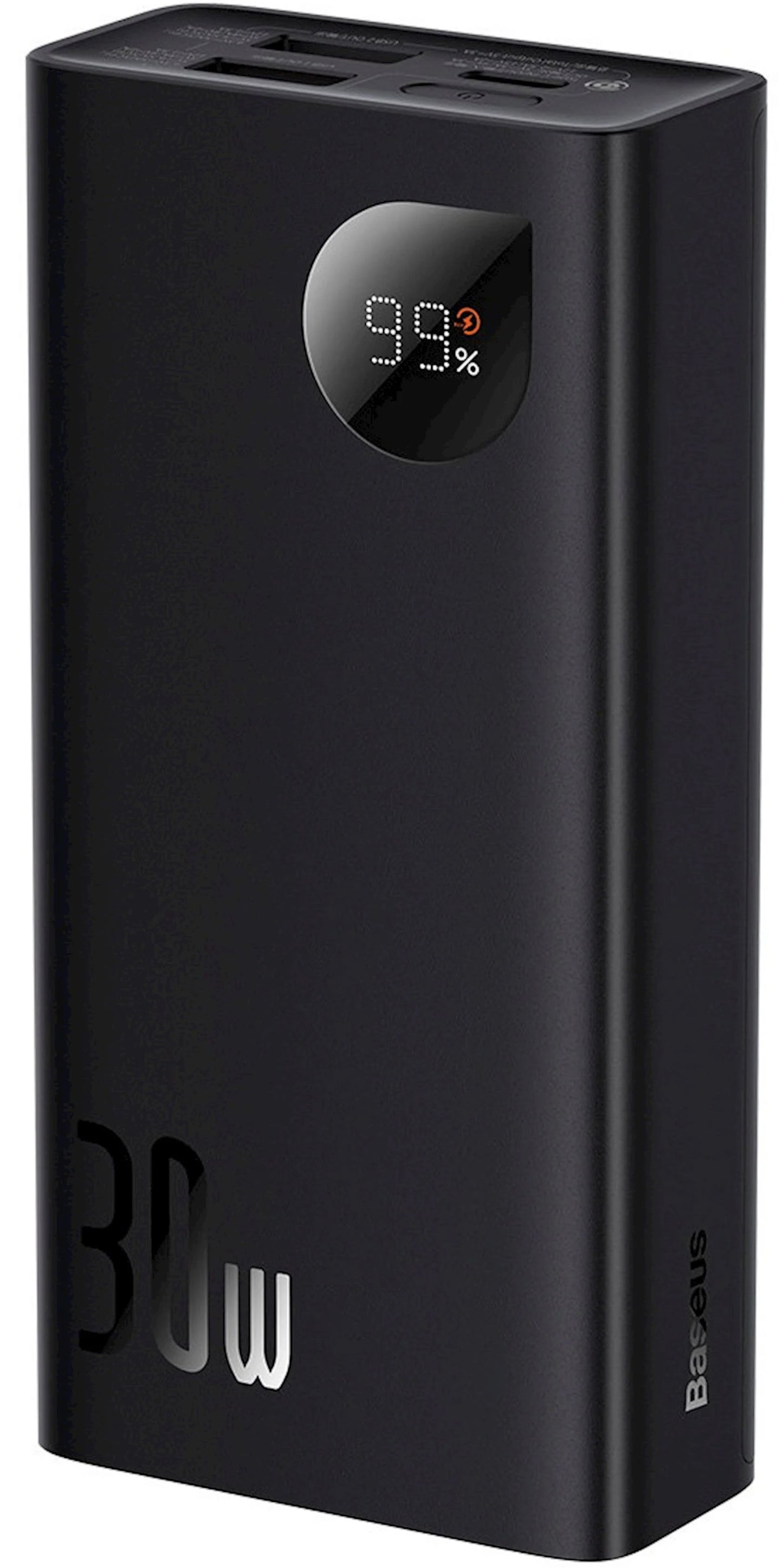 Baterie Externa Baseus Adaman2, 10000mAh, 30W, QC + PD, 1 x USB-C - 2 x USB-A, Neagra PPAD040101