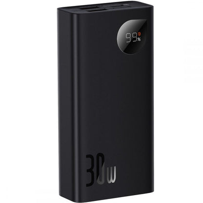 Baterie Externa Baseus Adaman2, 10000mAh, 30W, QC + PD, 1 x USB-C - 2 x USB-A, Neagra PPAD040101