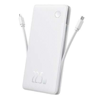 Baterie Externa Baseus Airpow Lite, 10000mAh, 22.5W, QC + PD, 1 x Lightning - 1 x USB-A - 2 x USB-C, Alba P10067501213-00