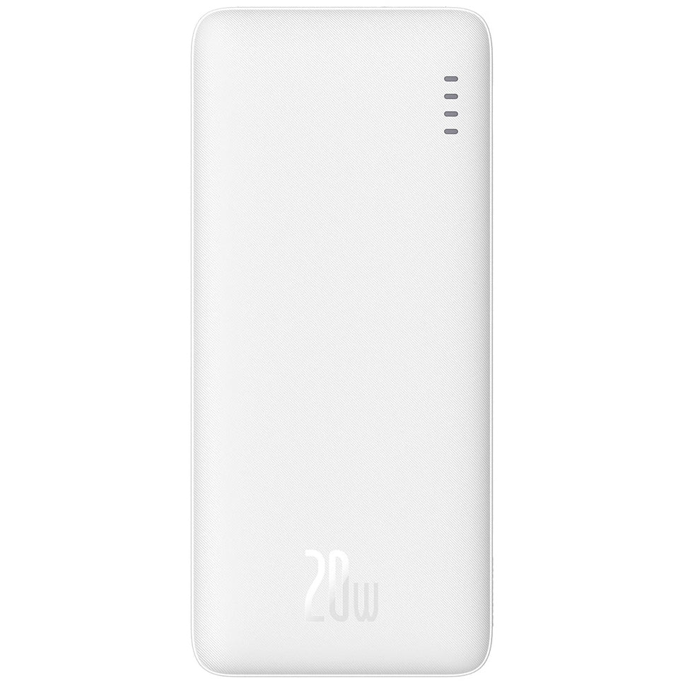 Baterie Externa Baseus Airpow, 10000mAh, 20W, QC + PD, 1 x USB-A - 1 x USB-C, Alba