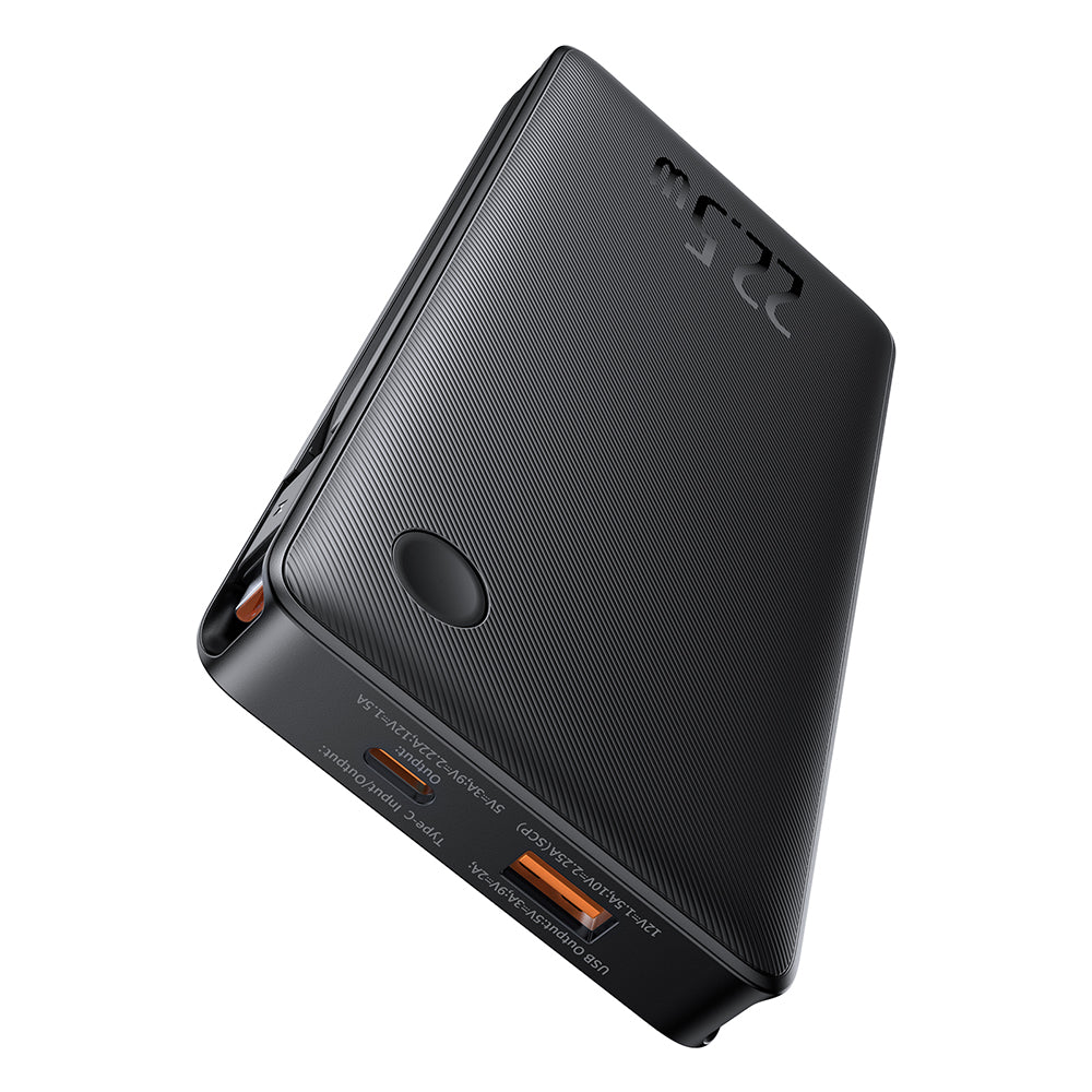 Baterie Externa Baseus Airpow Lite, 10000mAh, 22.5W, QC + PD, 1 x Lightning - 1 x USB-A - 2 x USB-C, Neagra P10067501123-00