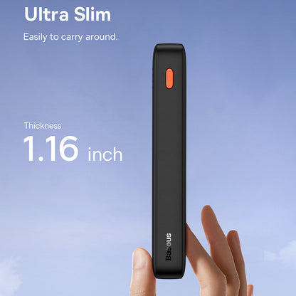 Baterie Externa Baseus Airpow, 20000mAh, 20W, QC + PD, 1 x USB-A - 1 x USB-C, Neagra P10022804113-00