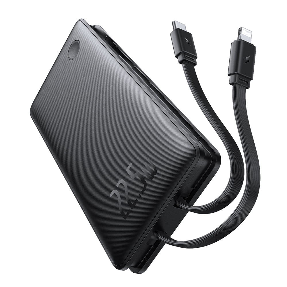 Baterie Externa Baseus Airpow Lite, 10000mAh, 22.5W, QC + PD, 1 x Lightning - 1 x USB-A - 2 x USB-C, Neagra P10067501123-00