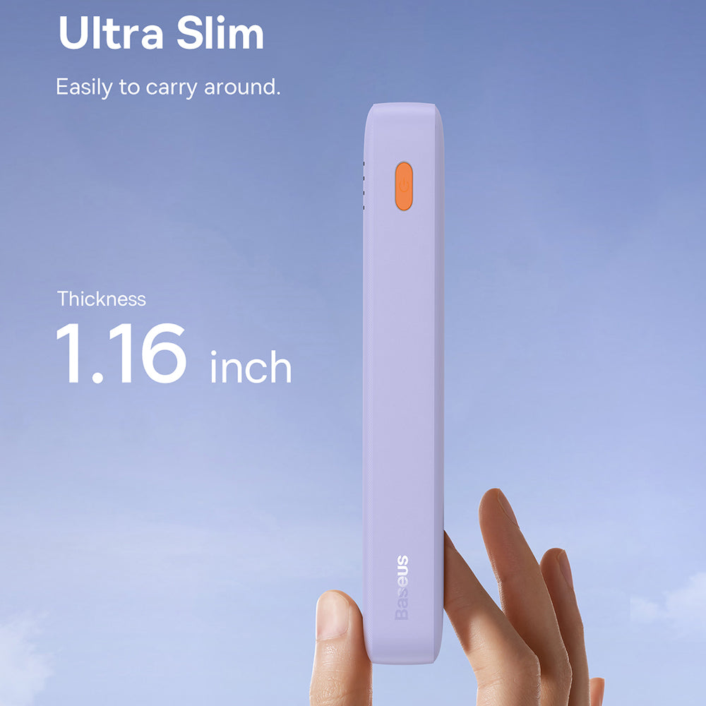 Baterie Externa Baseus Airpow, 20000mAh, 20W, QC + PD, 1 x USB-A - 1 x USB-C, Mov P10022804513-00