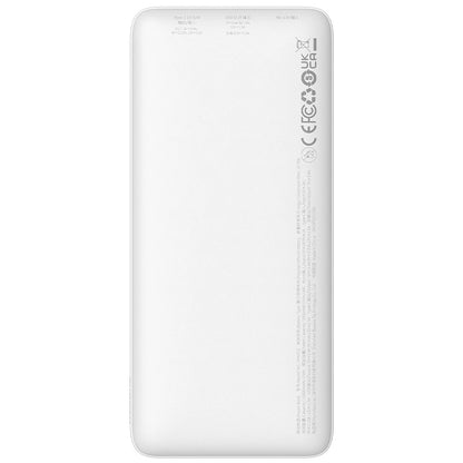 Baterie Externa Baseus Airpow, 10000mAh, 20W, QC + PD, 1 x USB-A - 1 x USB-C, Alba