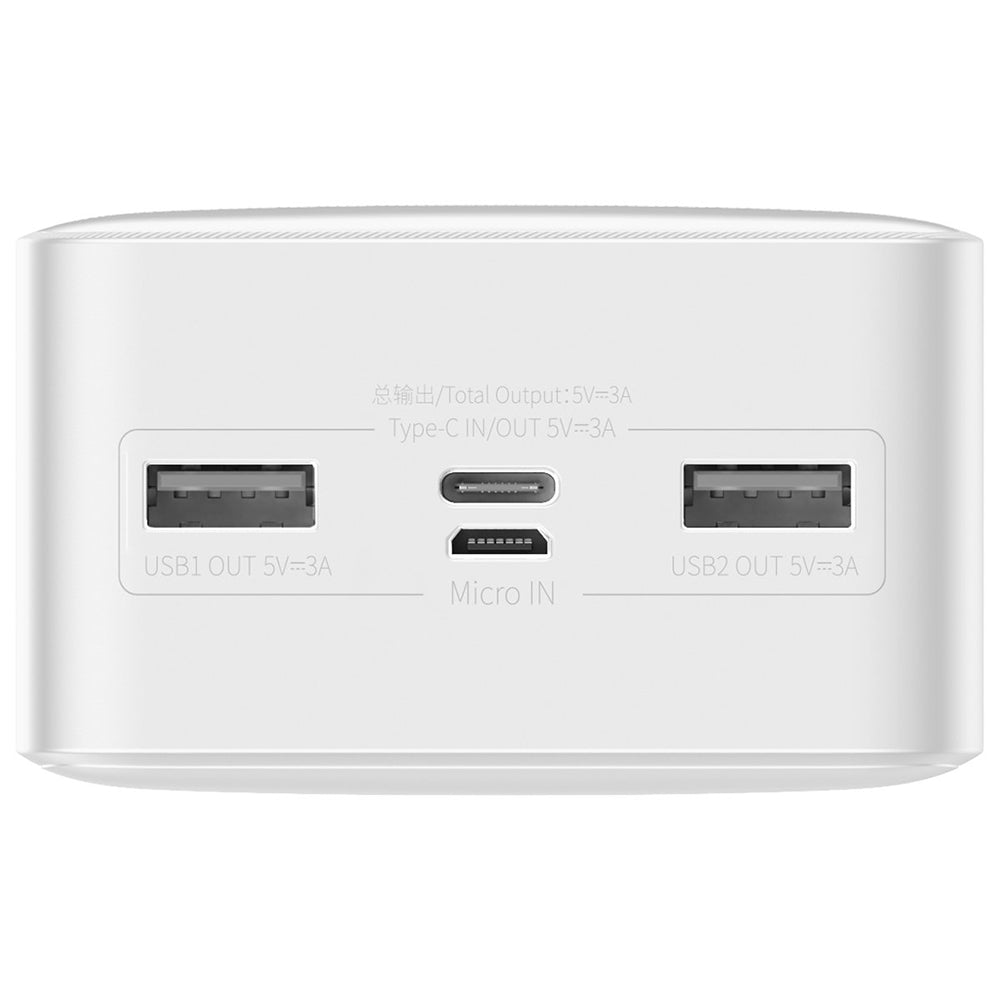 Baterie Externa Baseus Bipow, 30000mAh, 15W, 1 x USB-C - 2 x USB-A, Alba PPBD050202