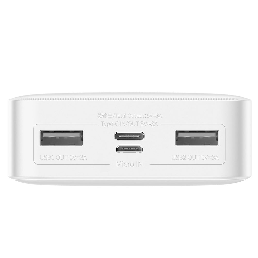 Baterie Externa Baseus Bipow, 20000mAh, 15W, 1 x USB-C - 2 x USB-A, Alba PPBD050102