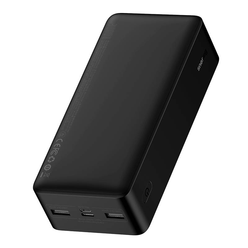 Baterie Externa Baseus Bipow, 30000mAh, 15W, 1 x USB-C - 2 x USB-A, Neagra PPBD050201