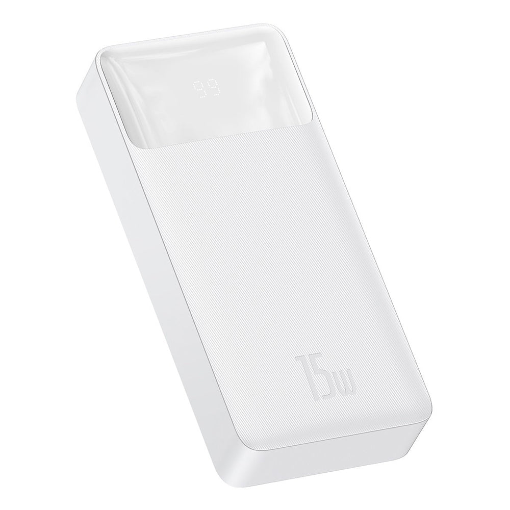 Baterie Externa Baseus Bipow, 20000mAh, 15W, 1 x USB-C - 2 x USB-A, Alba PPBD050102