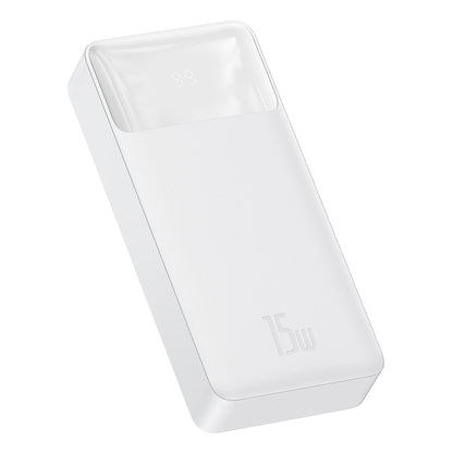 Baterie Externa Baseus Bipow, 20000mAh, 15W, 1 x USB-C - 2 x USB-A, Alba PPBD050102