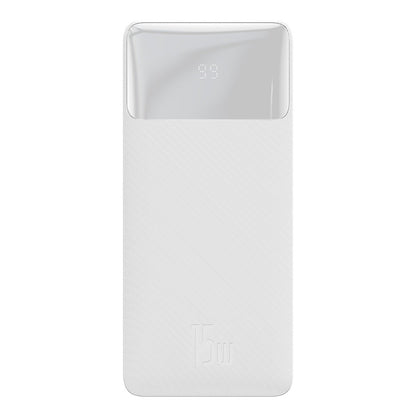 Baterie Externa Baseus Bipow, 30000mAh, 15W, 1 x USB-C - 2 x USB-A, Alba PPBD050202