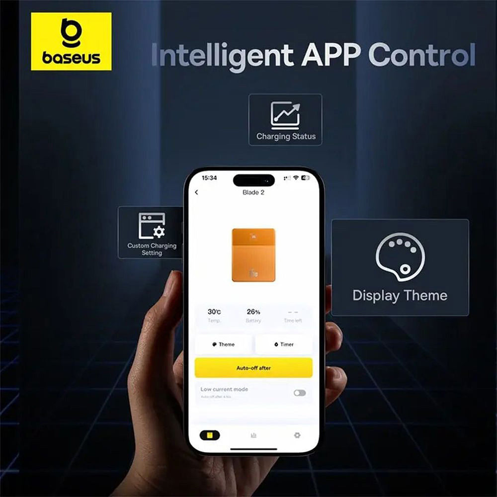 Baterie Externa Baseus Blade 2, 12000mAh, 65W, PD, 2 x USB-C, Portocalie P10063801733-00