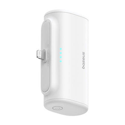 Baterie Externa Baseus Compact, 5000mAh, 20W, PD, 1 x Lightning - 1 x USB-C, Alba P10068307213-00