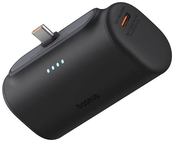 Baterie Externa Baseus Compact, 5000mAh, 20W, PD, 2 x USB-C, Neagra P10068306113-00