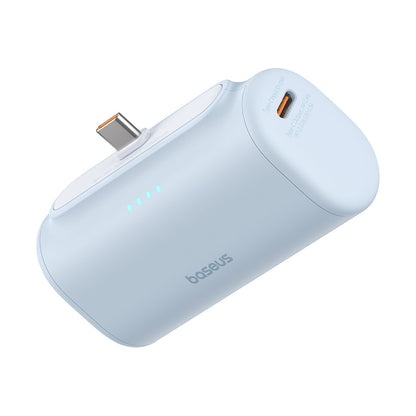 Baterie Externa Baseus Compact, 5000mAh, 20W, PD, 2 x USB-C, Albastra P10068306313-00