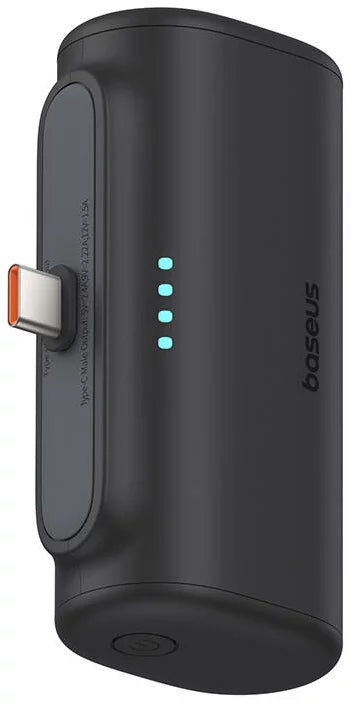 Baterie Externa Baseus Compact, 5000mAh, 20W, PD, 2 x USB-C, Neagra P10068306113-00