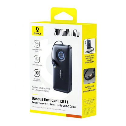Baterie Externa Baseus EnerCore CR11, 20000mAh, 67W, PD, 2 x USB-C, Neagra E0027H00