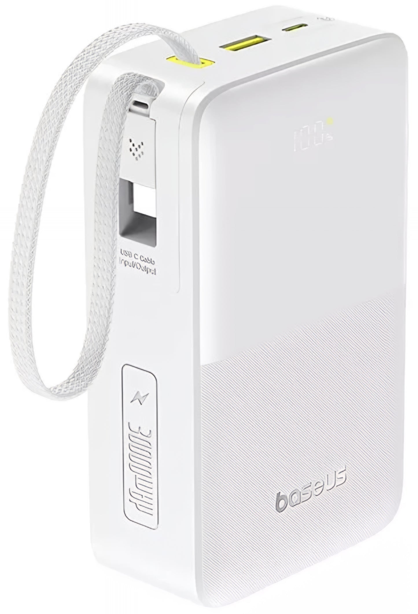 Baterie Externa Baseus EnerFill Bipow2 Pro, 30000mAh, 22.5W, QC + PD, 1 x USB-A - 2 x USB-C, Alba E0028101