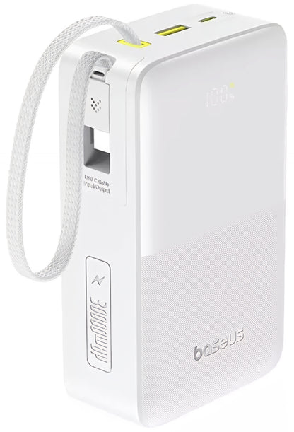 Baterie Externa Baseus EnerFill Bipow2 Pro, 30000mAh, 22.5W, QC + PD, 1 x USB-A - 2 x USB-C, Alba E0028101