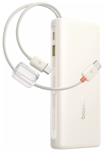 Baterie Externa Baseus EnerFill FC41, 20000mAh, 100W, QC + PD, 1 x USB-A - 3 x USB-C, Alba E0028N04