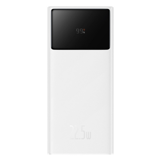 Baterie Externa Baseus EnerFill FP41, 30000mAh, 22.5W, QC + PD, 1 x USB-C - 2 x USB-A, Alba