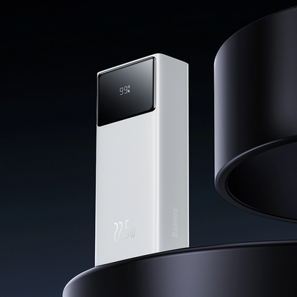 Baterie Externa Baseus EnerFill FP41, 30000mAh, 22.5W, QC + PD, 1 x USB-C - 2 x USB-A, Alba