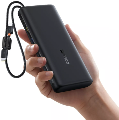 Baterie Externa Baseus EnerFill FC41, 20000mAh, 100W, QC + PD, 1 x USB-A - 3 x USB-C, Neagra E0028N03