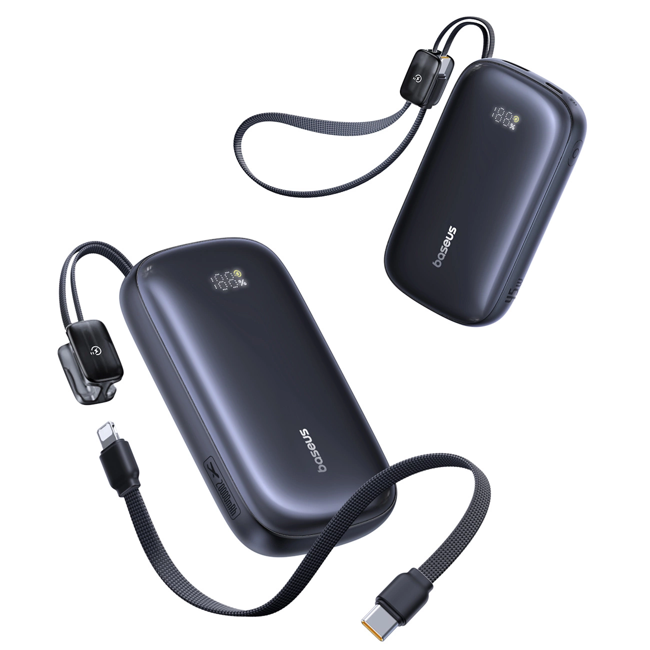 Baterie Externa Baseus EnerFill FC21 QPow 3 Ultra, 20000mAh, 45W, QC + PD, 1 x USB-A - 1 x USB-C, Neagra E0027P00