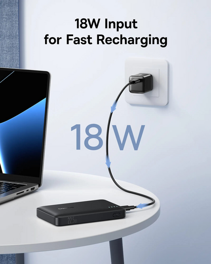 Baterie Externa Baseus EnerFill FP21, 10000mAh, 22.5W, QC + PD, 1 x USB-A - 2 x USB-C, Neagra P1008210D123-00