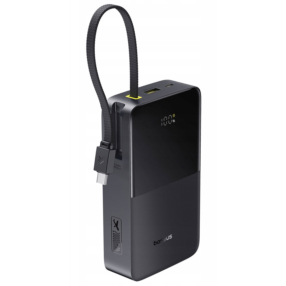 Baterie Externa Baseus EnerFill Bipow2 Pro, 20000mAh, 22.5W, QC + PD, 1 x USB-A - 2 x USB-C, Neagra E0027701