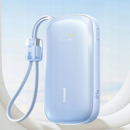 Baterie Externa Baseus EnerFill FC21 Qpow 3 Ultra, 10000mAh, 22.5W, QC + PD, 1 x USB-A - 1 x USB-C, Albastra E0027L03