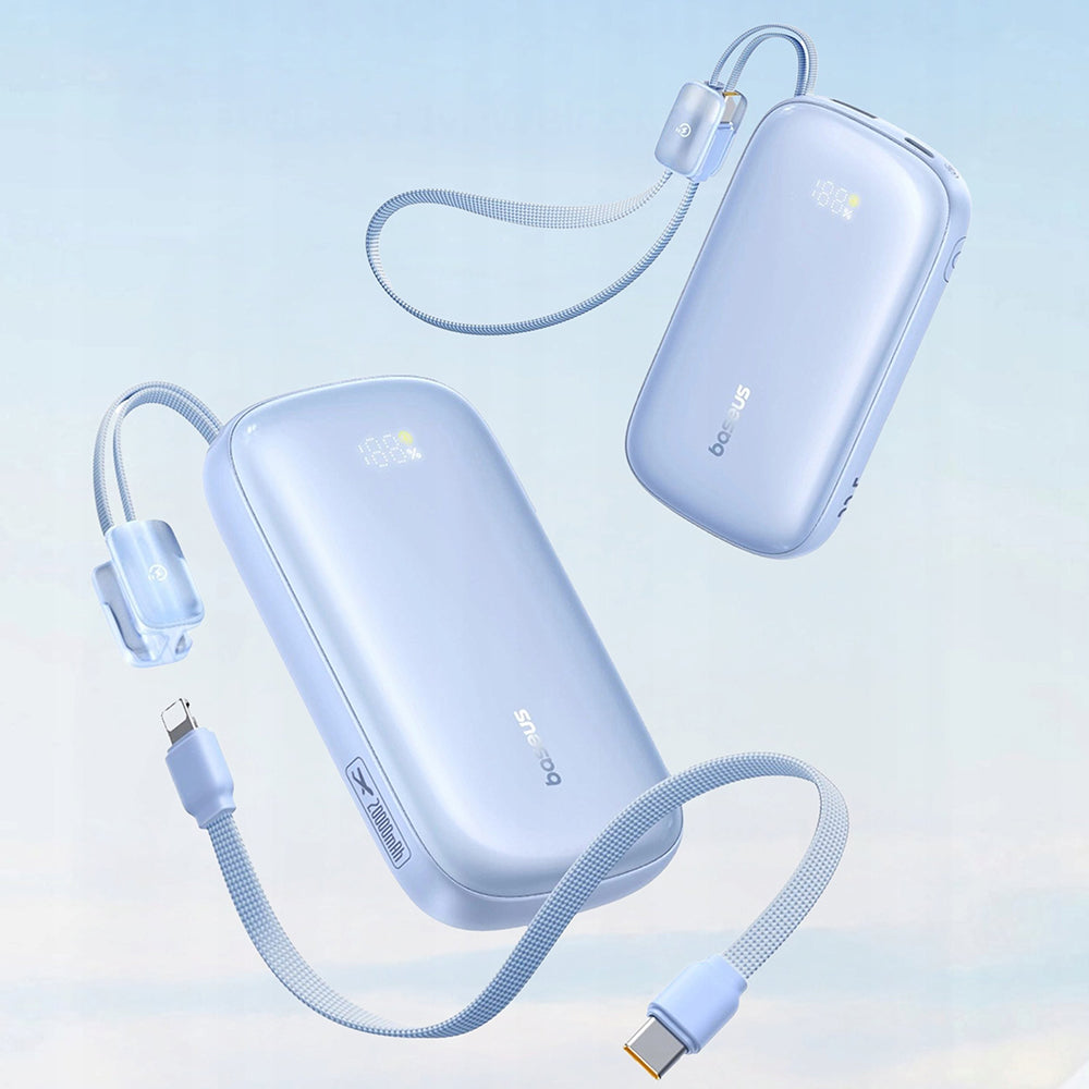 Baterie Externa Baseus EnerFill FC21 Qpow 3 Ultra, 10000mAh, 45W, QC + PD, 1 x USB-A - 1 x USB-C, Albastra E0027Q03