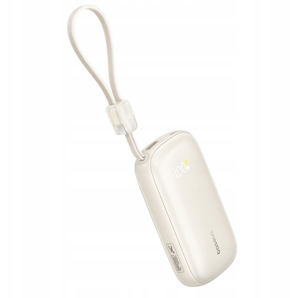 Baterie Externa Baseus EnerFill FC21 Qpow 3 Ultra, 20000mAh, 45W, QC + PD, 1 x USB-A - 1 x USB-C, Bej E0027P01