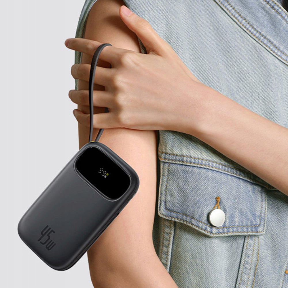 Baterie Externa Baseus EnerFill FC31 Qpow 3, 10000mAh, 45W, QC + PD, 1 x Lightning - 1 x USB-A - 2 x USB-C, Neagra E0028C00