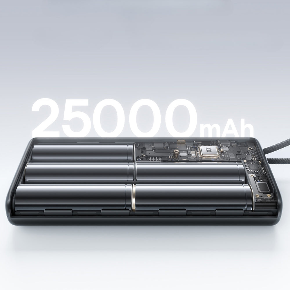 Baterie Externa Baseus EnerFill FC41, 25000mAh, 145W, QC + PD, 1 x USB-A - 3 x USB-C, Neagra E0028H03