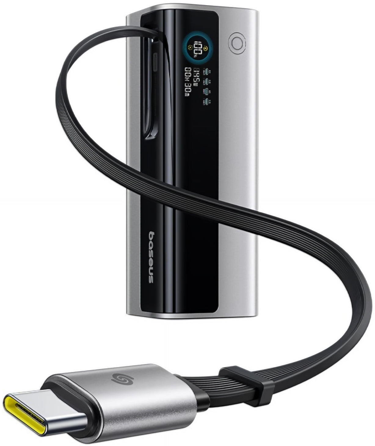 Baterie Externa Baseus EnerGeek GR11, 20000mAh, 145W, QC + PD, 1 x USB-A - 3 x USB-C, Argintie E0027B02